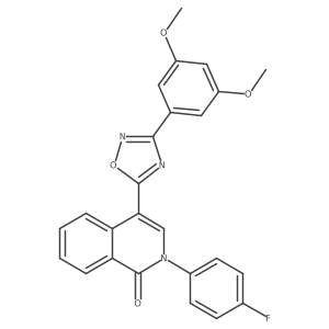 4-[3-(3,5-dimethoxyphenyl)-1,2,4-oxadiazol-5-yl]-2-(4-fluorophenyl)isoquinolin-1(2H)-one Structure