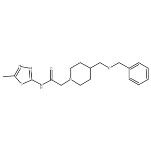 2-(4-((benzyloxy)methyl)piperidin-1-yl)-N-(5-methyl-1,3,4-thiadiazol-2-yl)acetamide Structure
