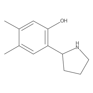 4,5-Dimethyl-2-(pyrrolidin-2-yl)phenol结构式