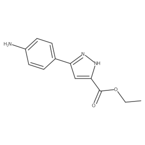 ethyl 5-(4-aminophenyl)-1H-pyrazole-3-carboxylate Structure