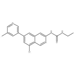 1-[8-Chloro-6-(5-methylpyridin-3-yl)isoquinolin-3-yl]-3-ethylurea结构式