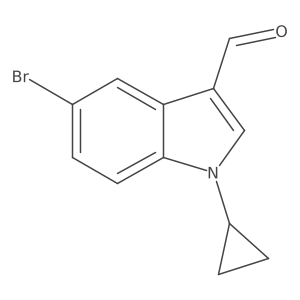 5-bromo-1-cyclopropyl-1H-indole-3-carbaldehyde结构式
