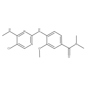 Benzamide, 4-[[5-chloro-4-(methylamino)-2-pyrimidinyl]amino]-3-methoxy-N,N-dimethyl- Structure