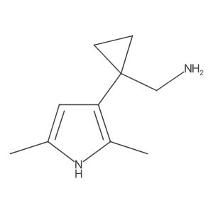 [1-(2,5-dimethyl-1H-pyrrol-3-yl)cyclopropyl]methanamine结构式