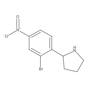 2-(2-Bromo-4-nitrophenyl)pyrrolidine结构式