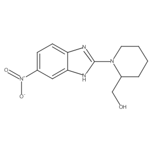 (1-(5-nitro-1H-benzo[d]imidazol-2-yl)piperidin-2-yl)methanol结构式