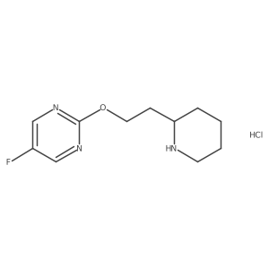 5-Fluoro-2-(2-(piperidin-2-yl)ethoxy)pyrimidine hydrochloride结构式