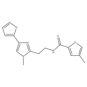 N-(2-(4-(furan-2-yl)-1-methyl-1H-imidazol-2-yl)ethyl)-4-methylthiophene-2-carboxamide Structure