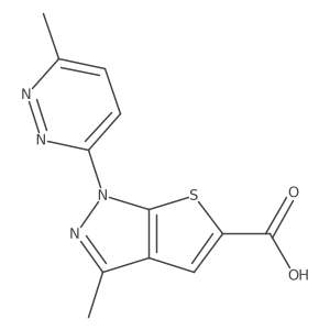3-methyl-1-(6-methylpyridazin-3-yl)-1H-thieno[2,3-c]pyrazole-5-carboxylic acid结构式