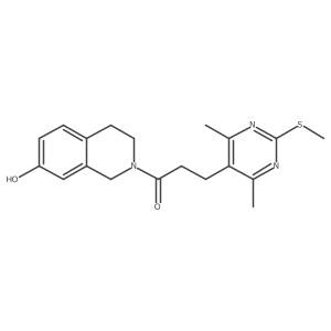 3-[4,6-Dimethyl-2-(methylsulfanyl)pyrimidin-5-yl]-1-(7-hydroxy-1,2,3,4-tetrahydroisoquinolin-2-yl)propan-1-one Structure