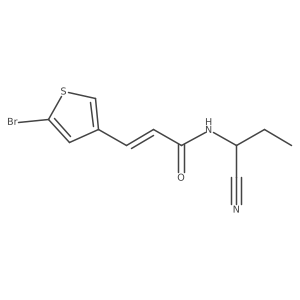 3-(5-bromothiophen-3-yl)-N-(1-cyanopropyl)prop-2-enamide结构式