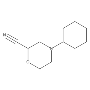 4-Cyclohexylmorpholine-2-carbonitrile结构式