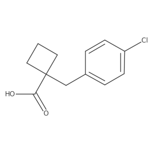 1-[(4-Chlorophenyl)methyl]cyclobutane-1-carboxylic acid结构式