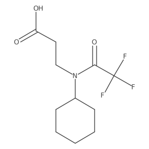 3-(N-cyclohexyl-2,2,2-trifluoroacetamido)propanoic acid结构式
