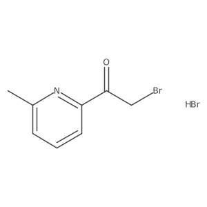 2-Bromo-1-(6-methylpyridin-2-yl)ethanone hydrobromide结构式