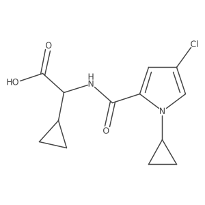 Cyclopropaneacetic acid, I+/--[[(4-chloro-1-cyclopropyl-1H-pyrrol-2-yl)carbonyl]amino]-结构式