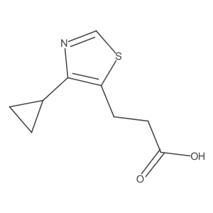 3-(4-Cyclopropyl-1,3-thiazol-5-yl)propanoic acid结构式