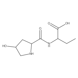 (S)-2-((2S,4R)-4-Hydroxypyrrolidine-2-carboxamido)butanoic acid结构式