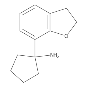 1-(2,3-Dihydro-1-benzofuran-7-yl)cyclopentan-1-amine结构式