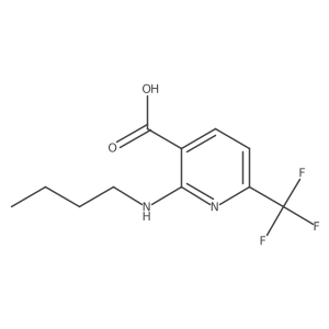 2-(Butylamino)-6-(trifluoromethyl)pyridine-3-carboxylic acid结构式