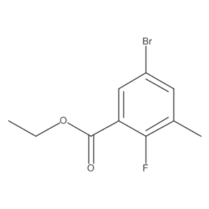 Ethyl 5-bromo-2-fluoro-3-methylbenzoate结构式