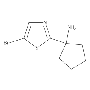 1-(5-Bromo-1,3-thiazol-2-yl)cyclopentan-1-amine结构式