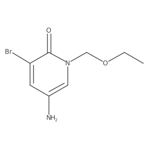 5-Amino-3-bromo-1-(ethoxymethyl)-1,2-dihydropyridin-2-one结构式
