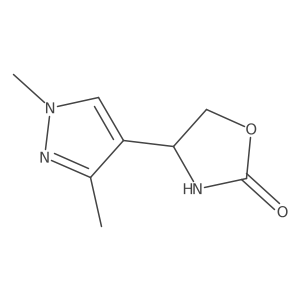 4-(1,3-dimethyl-1H-pyrazol-4-yl)-1,3-oxazolidin-2-one结构式