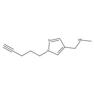methyl({[1-(pent-4-yn-1-yl)-1H-pyrazol-4-yl]methyl})amine Structure