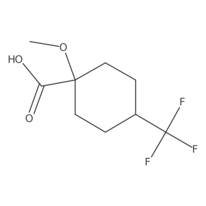 1-Methoxy-4-(trifluoromethyl)cyclohexane-1-carboxylic acid Structure