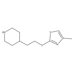 4-methyl-2-[2-(4-piperidyl)ethylsulfanyl]thiazole Structure
