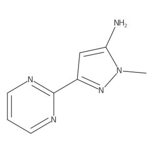 1-Methyl-3-(pyrimidin-2-yl)-1H-pyrazol-5-amine结构式