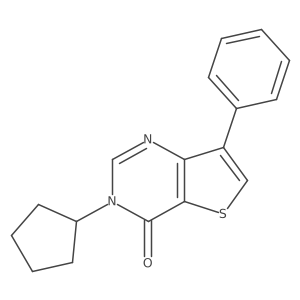 3-Cyclopentyl-7-phenylthieno[3,2-d]pyrimidin-4(3H)-one结构式