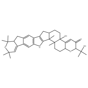 (2S,3R,6S,8R,15S,22S)-12-hydroxy-8-(2-hydroxypropan-2-yl)-2,3,23,23,25,25-hexamethyl-7,24-dioxa-31-azaoctacyclo[15.14.0.02,15.03,12.06,11.018,30.020,28.022,27]hentriaconta-1(17),10,18(30),19,26,28-hexaen-9-one结构式