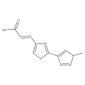 (E)-3-(2-(1-methyl-1H-pyrazol-4-yl)thiazol-4-yl)acrylic acid结构式