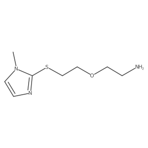 2-{2-[(1-methyl-1H-imidazol-2-yl)sulfanyl]ethoxy}ethan-1-amine结构式