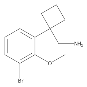 [1-(3-Bromo-2-methoxyphenyl)cyclobutyl]methanamine Structure