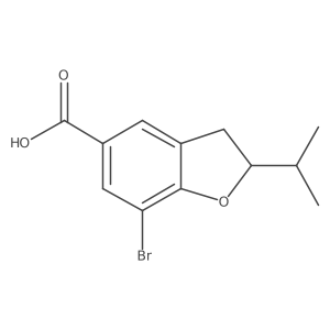 7-Bromo-2-isopropyl-2,3-dihydrobenzofuran-5-carboxylic acid Structure