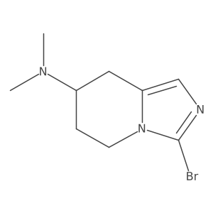 3-bromo-N,N-dimethyl-5H,6H,7H,8H-imidazo[1,5-a]pyridin-7-amine结构式