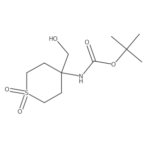 tert-butyl N-[4-(hydroxymethyl)-1,1-dioxo-1lambda6-thian-4-yl]carbamate Structure