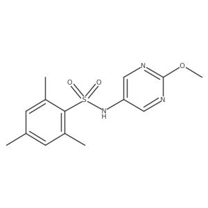 N-(2-methoxypyrimidin-5-yl)-2,4,6-trimethylbenzenesulfonamide结构式