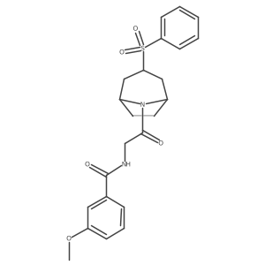 3-methoxy-N-(2-oxo-2-((1R,5S)-3-(phenylsulfonyl)-8-azabicyclo[3.2.1]octan-8-yl)ethyl)benzamide Structure