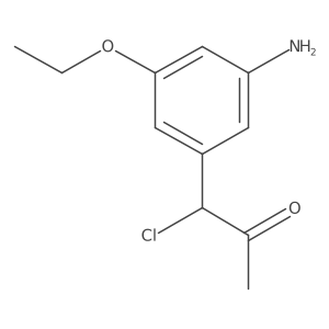 1-(3-Amino-5-ethoxyphenyl)-1-chloropropan-2-one Structure