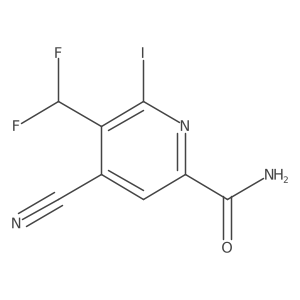 4-Cyano-5-(difluoromethyl)-6-iodopicolinamide Structure