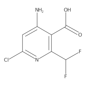 4-Amino-6-chloro-2-(difluoromethyl)nicotinic acid Structure