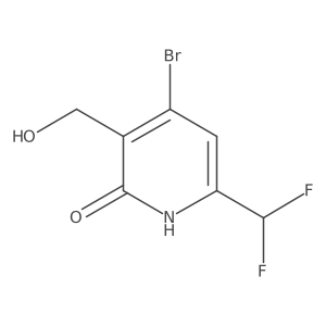4-Bromo-6-(difluoromethyl)-3-(hydroxymethyl)pyridin-2-ol Structure