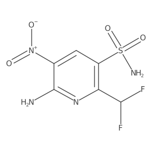 6-Amino-2-(difluoromethyl)-5-nitropyridine-3-sulfonamide Structure