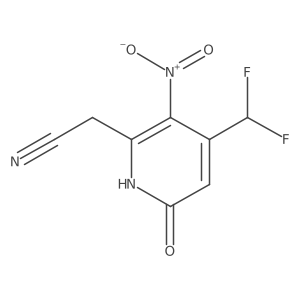 2-(4-(Difluoromethyl)-6-hydroxy-3-nitropyridin-2-yl)acetonitrile结构式