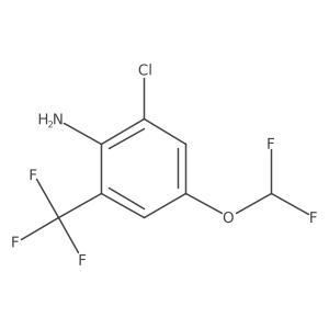 2-chloro-4-(difluoromethoxy)-6-(trifluoromethyl)aniline结构式