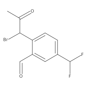 2-(1-Bromo-2-oxopropyl)-5-(difluoromethyl)benzaldehyde Structure